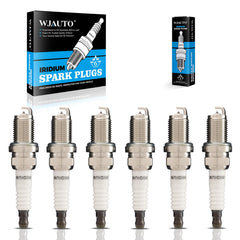 WJAUTO iridium spark plugs 6-pack front view for OEM replacement