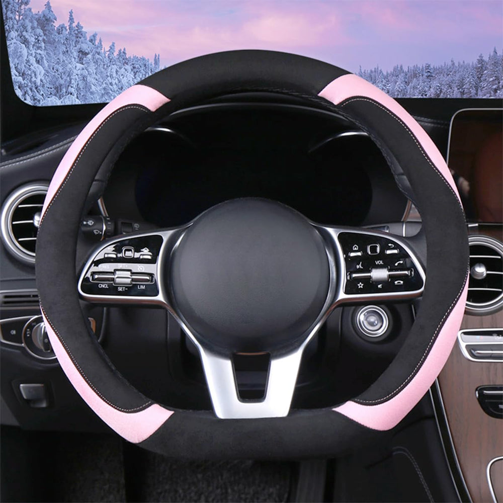 WJMZ Soft D Shape steering wheel cover with soft touch for a comfortable grip.