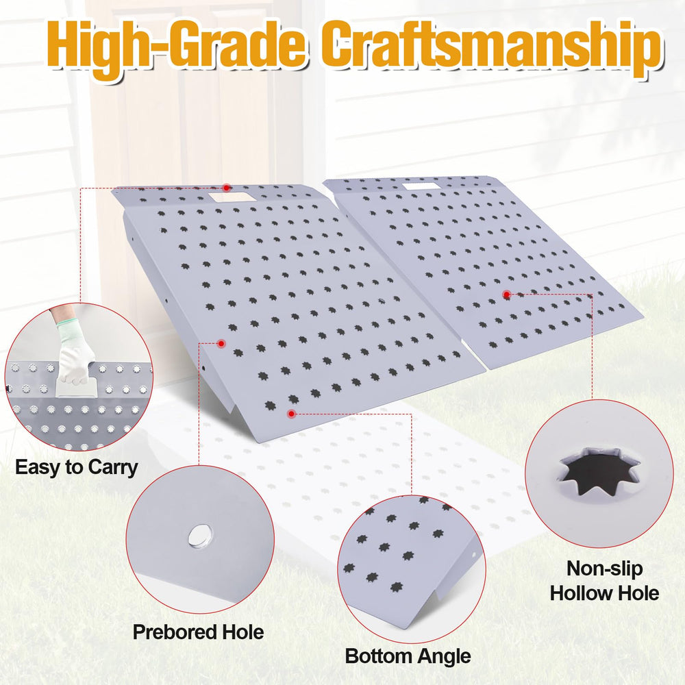 W&JWN shed ramp high-load capacity with reinforced ribs supports heavy gear.
