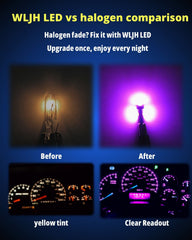 WLJH 74 LED T5 bulb side glow enhances instrument visibility