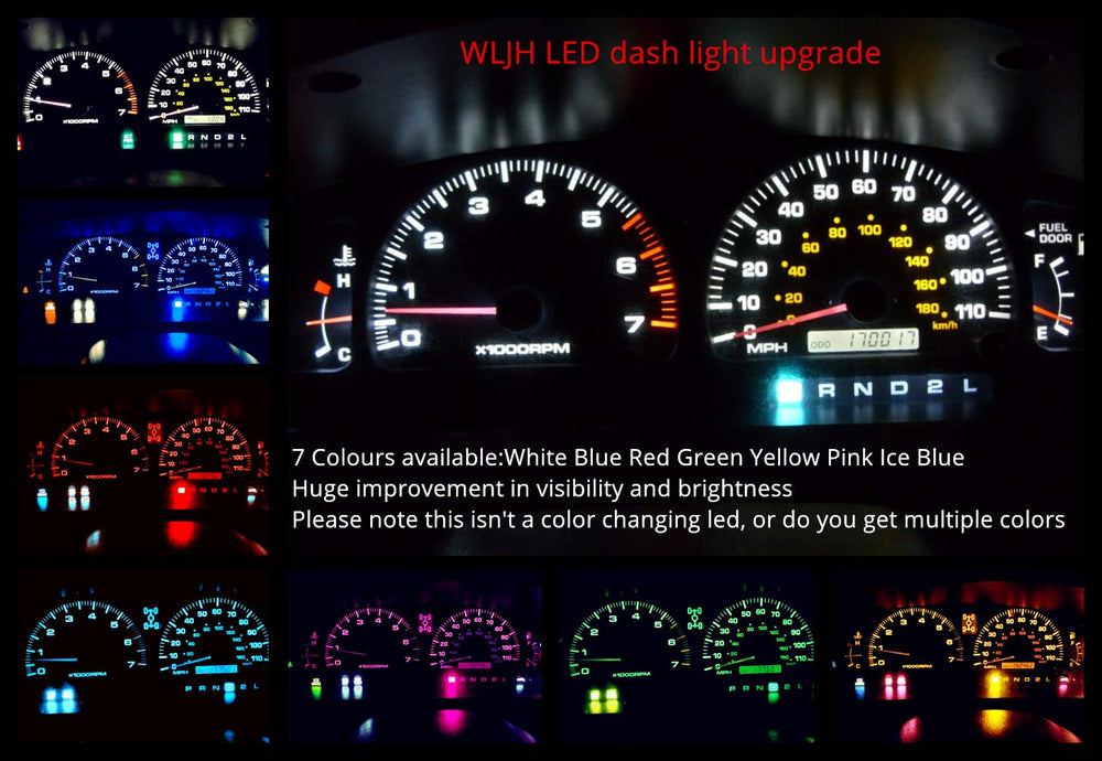 WLJH 25-pack speedometer backlighting enhances readability at a glance.