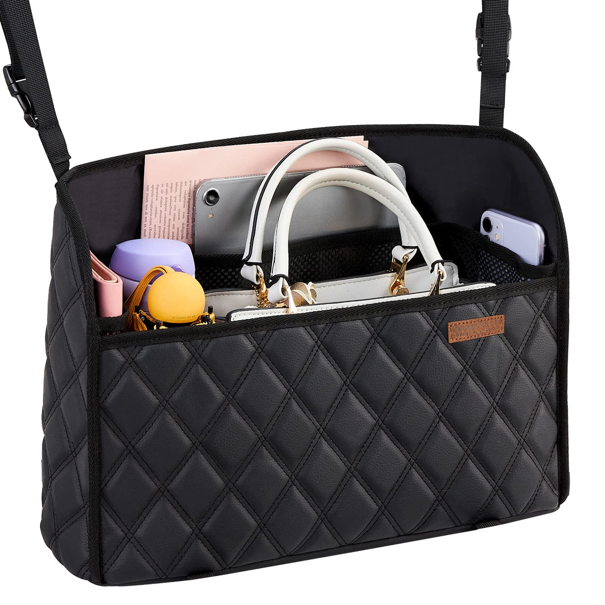 wllwoo car net pocket between seats for organized storage and quick access