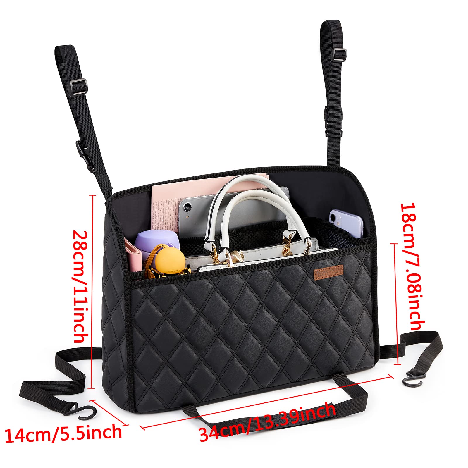 wllwoo six-compartment storage keeps travel items organized and within reach