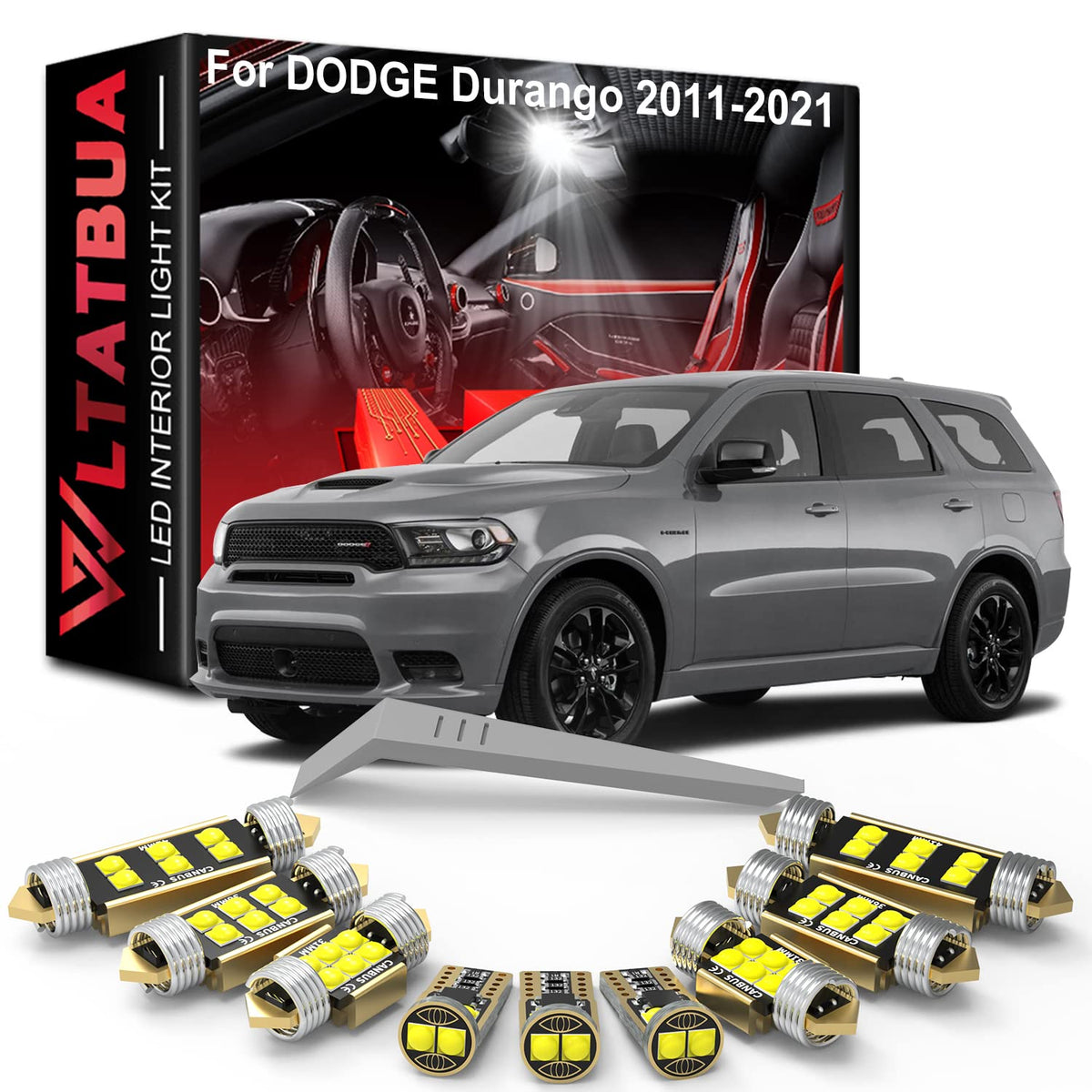 WLTATBUA LED interior light kit front map light for Dodge Durango enhances night visibility