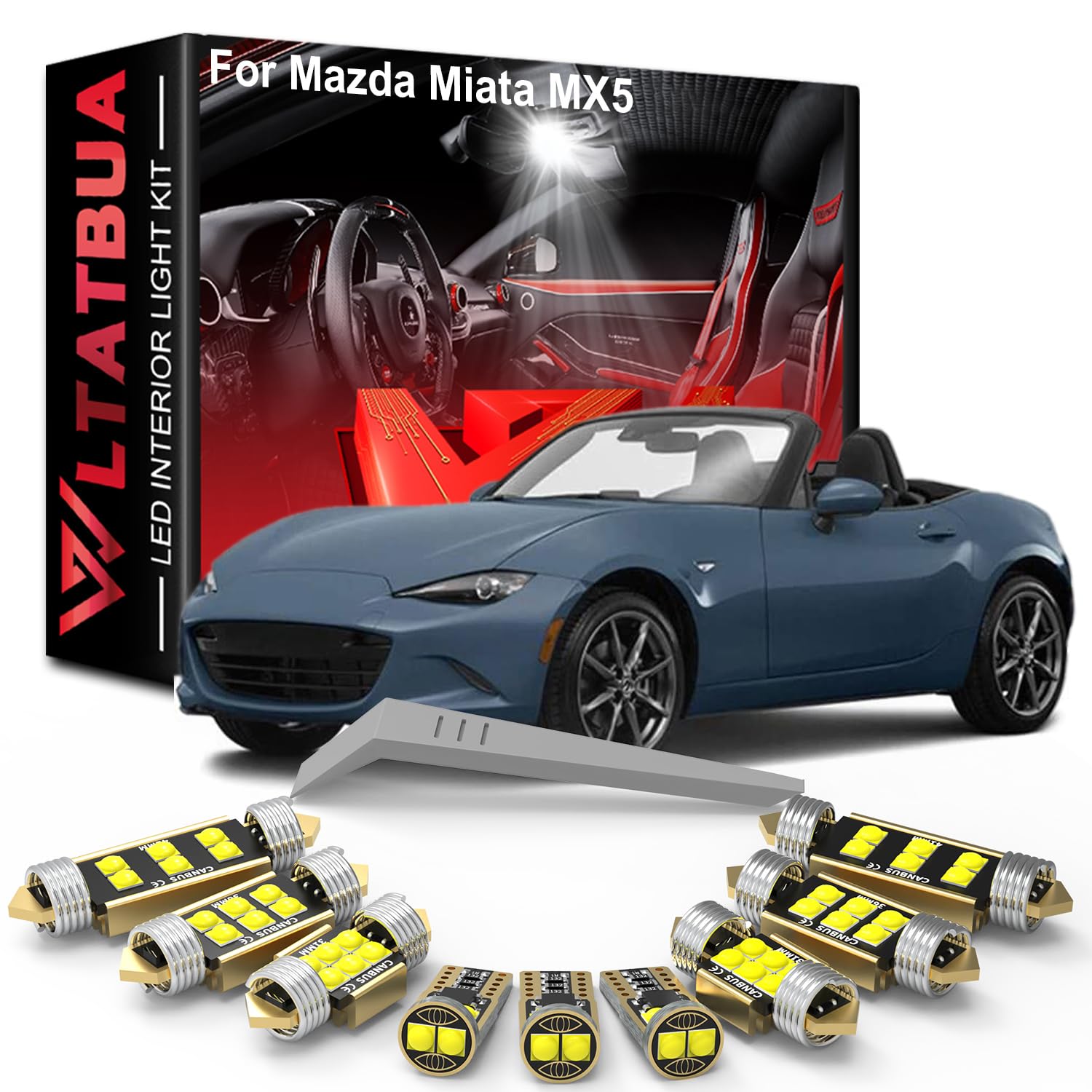 WLTATBUA LED interior map lights brighten the cabin for easy nighttime visibility