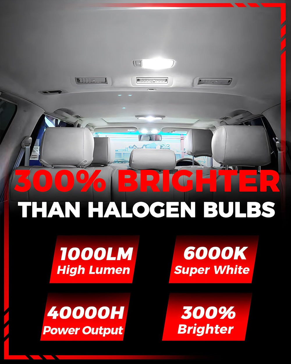 WLTATBUA LED interior rear dome light brightens the back seats