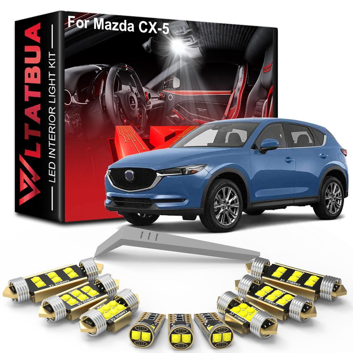 WLTATBUA map lights brighten the CX-5 cabin for easy night navigation.