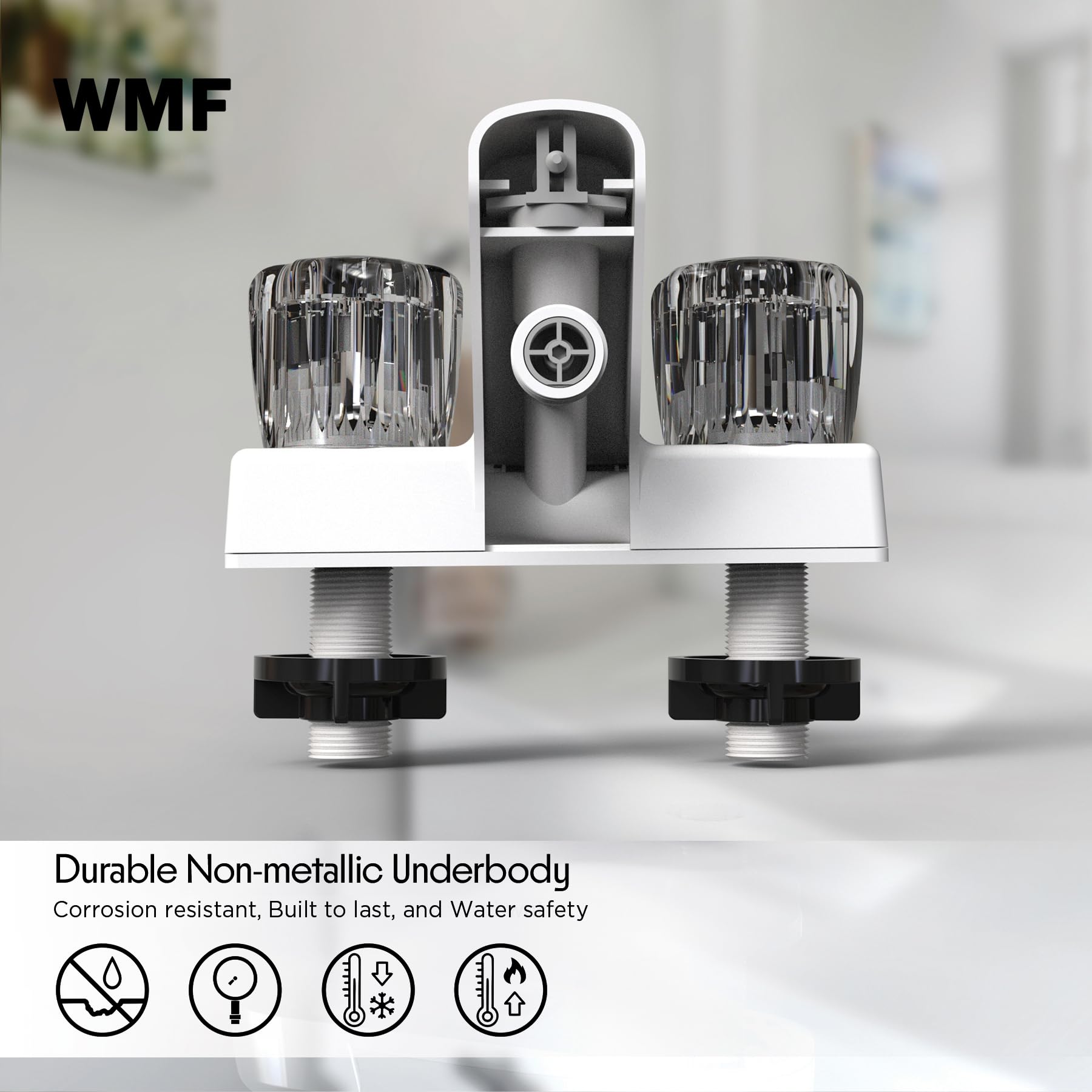 WMF faucet provides 2.2 GPM flow for reliable daily use