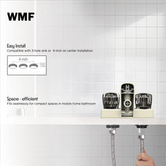 WMF RV tub and shower faucet 2-hole install simplifies retrofits