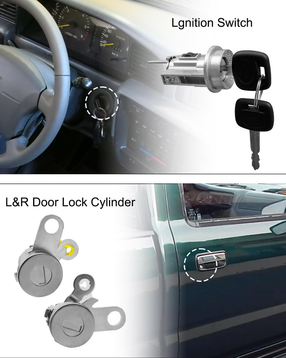 WMJNH front door lock cylinder with integrated design for Tacoma security.