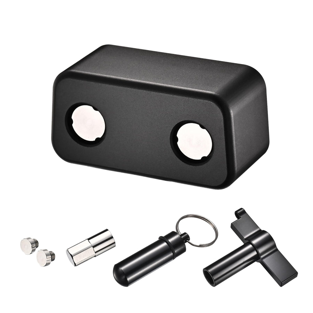 wmLzhen OBD2 port lockout tool in black guards the diagnostic port.