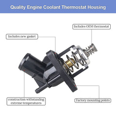 WMPHE engine coolant thermostat housing side view highlights compact design for easy installation