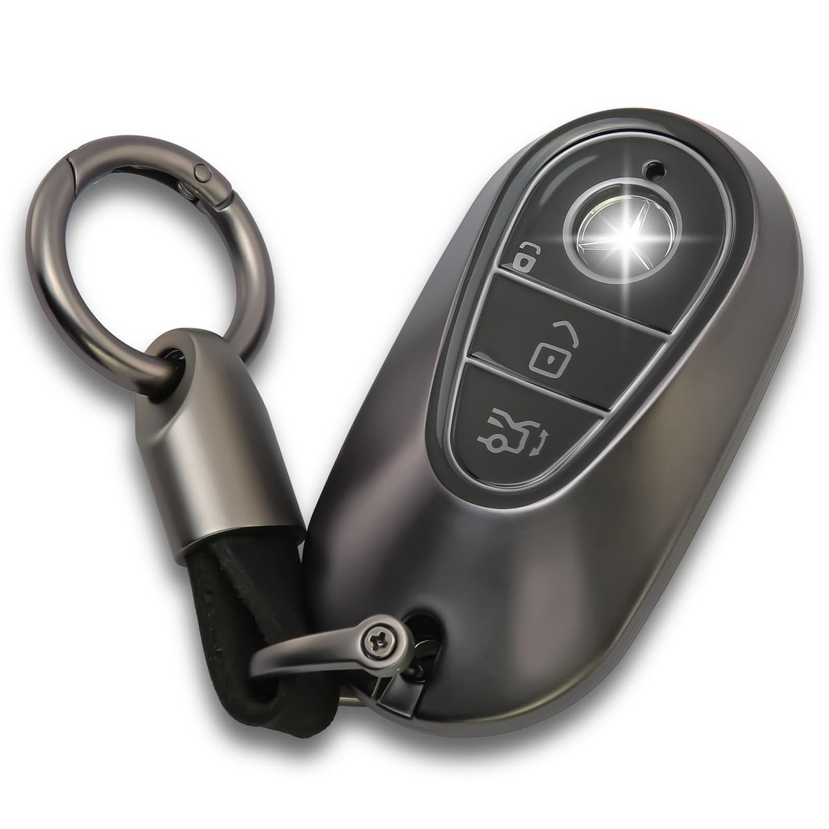 WNILIAN Mercedes key fob cover with 360-degree protection