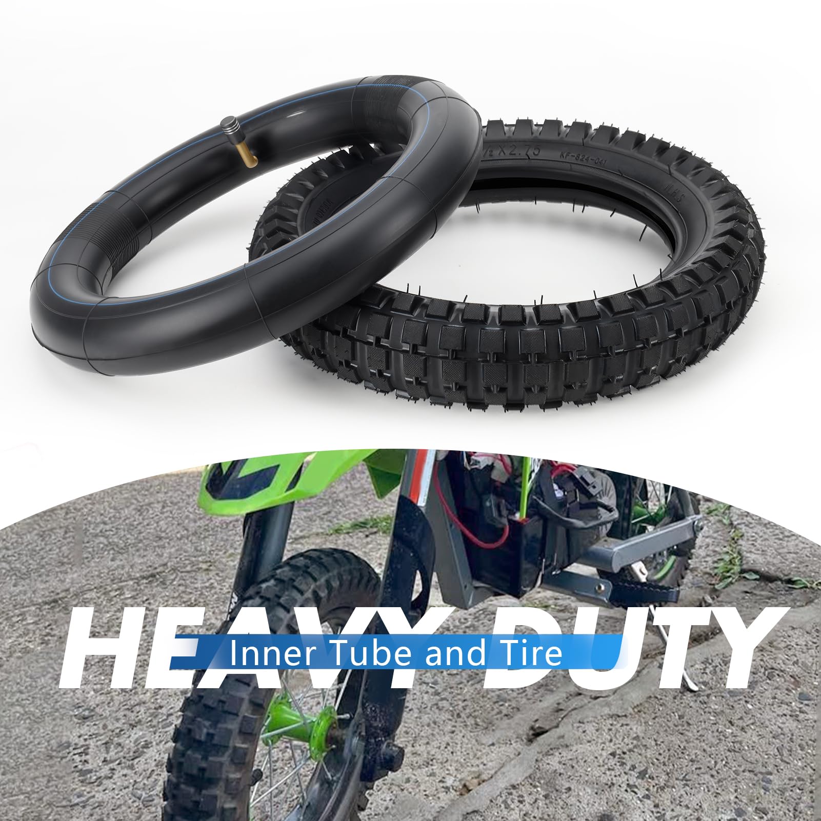 WNOOENG 12.5x2.75 package contents including tires and tubes for quick replacement.
