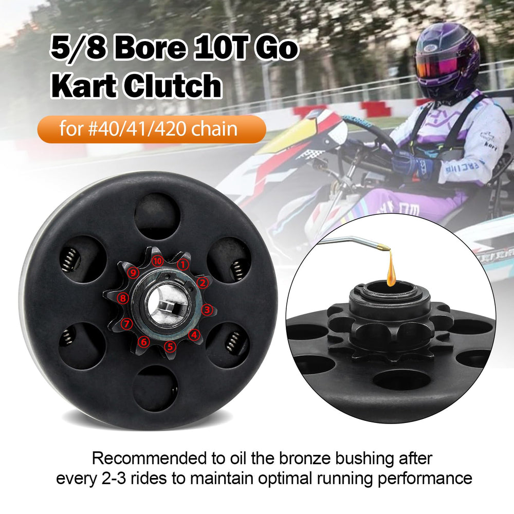 WNOOENG 58-bore go-kart clutch fitment guides engine compatibility clearly