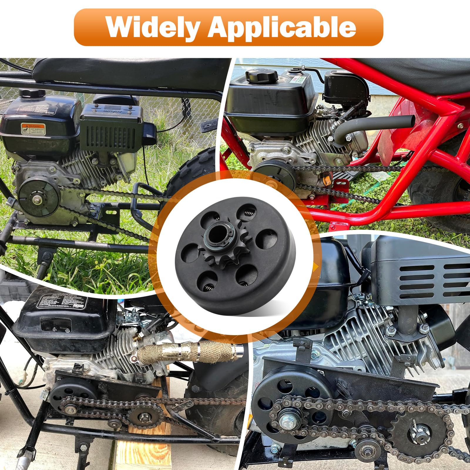 WNOOENG centrifugal clutch supports dual-direction rotation for flexible mounting