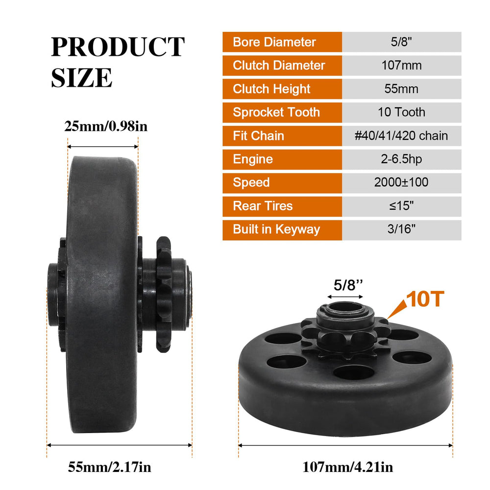 WNOOENG clutch keyway and needle bearings detail for durable performance