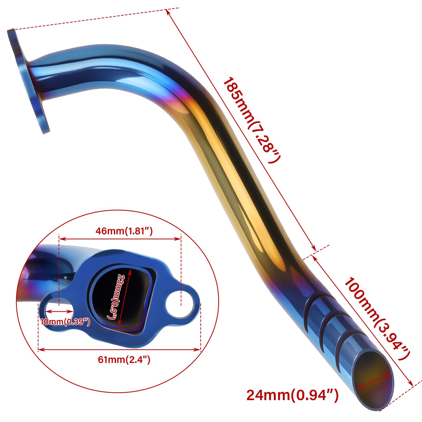 WNOOENG package contents include pipe, gasket, screws, and wrench for easy install