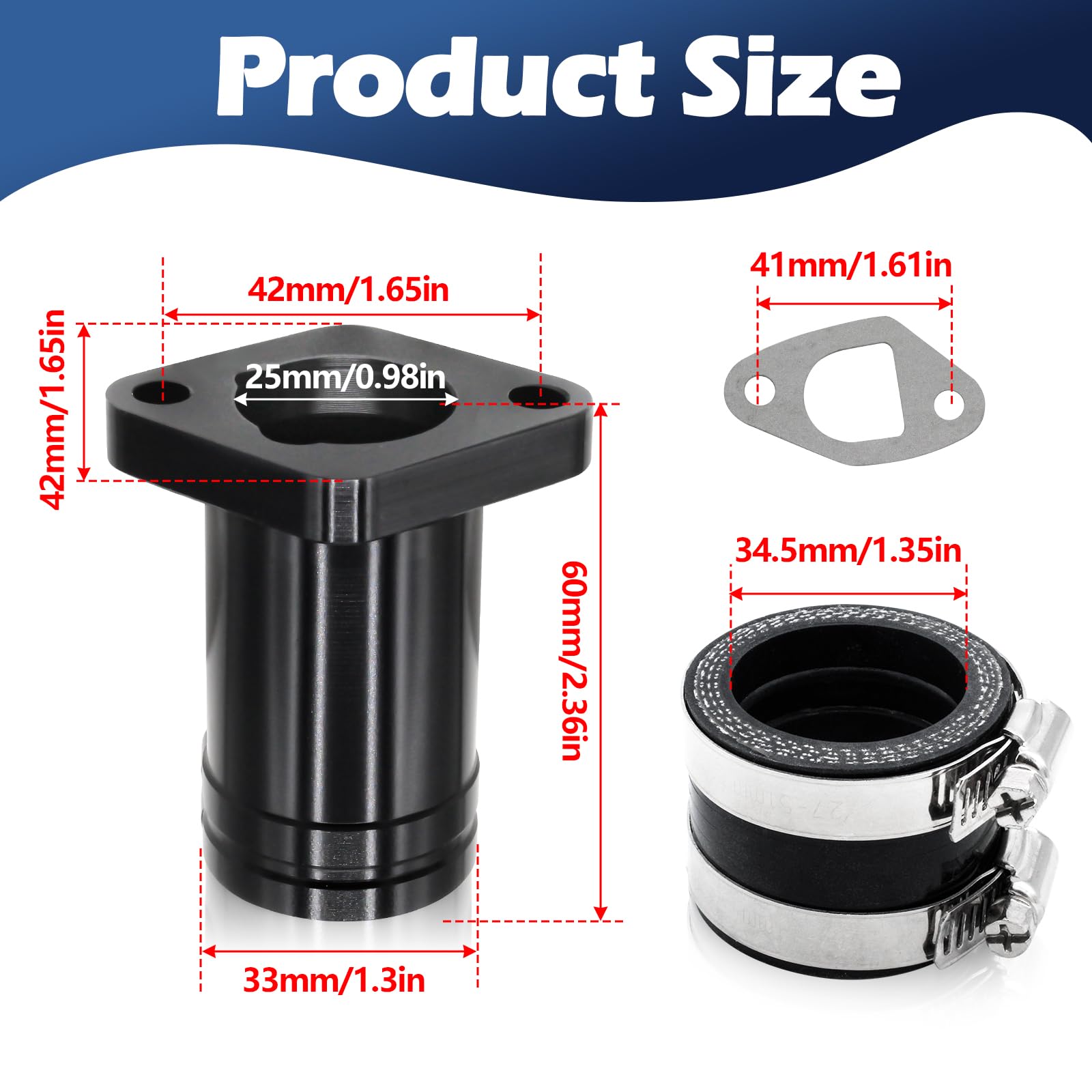 WNOOENG manifold adapter showing groove design for secure rubber tube connection.