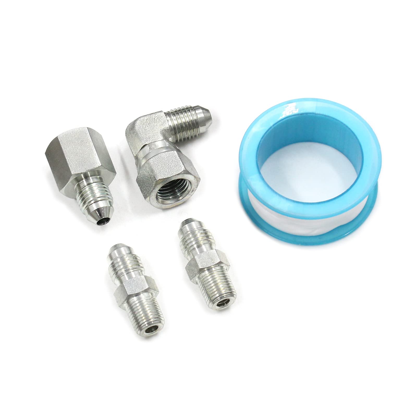 WnSEu 36-inch oil feed line laid out for a versatile turbo installation.