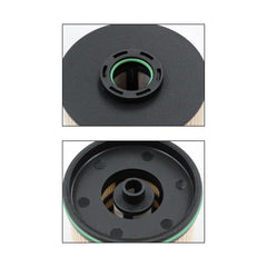 WnSEu aluminum billet cap with black anodized finish resists corrosion here