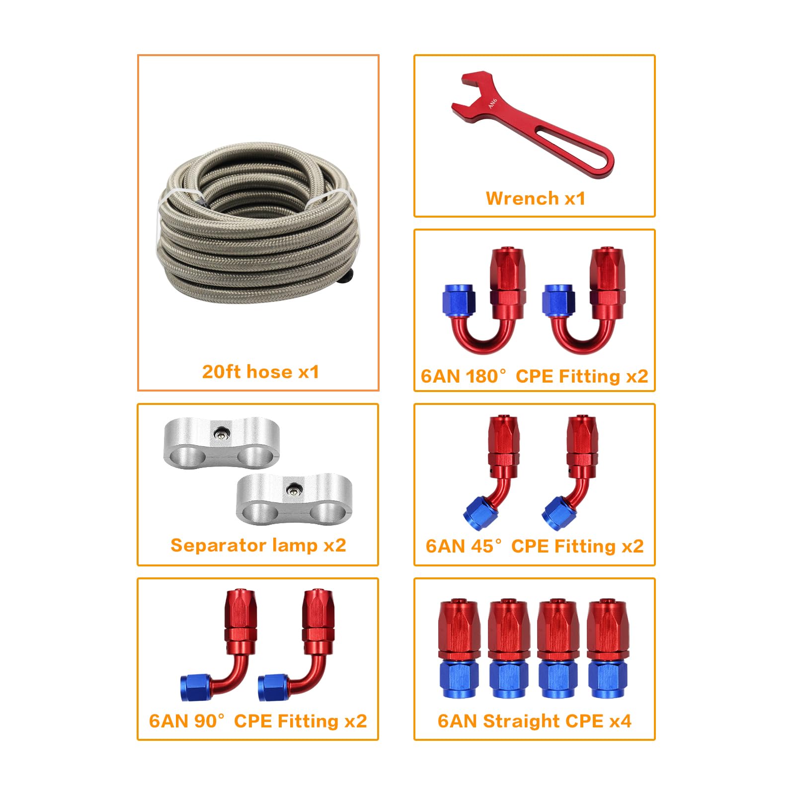 WnSEu AN6 20ft hose assembly demonstrates easy installation in tight spaces