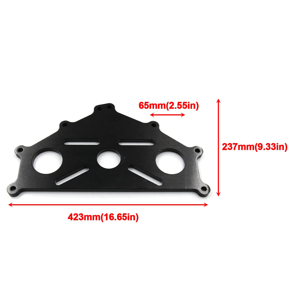 WnSEu anodized black engine stand plate offers durable, corrosion-resistant surface
