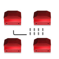 WnSEu MSCRP billet aluminum jack pad with red anodized finish