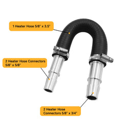 Close-up of rubber hose detail for versatile installation in tight spaces.