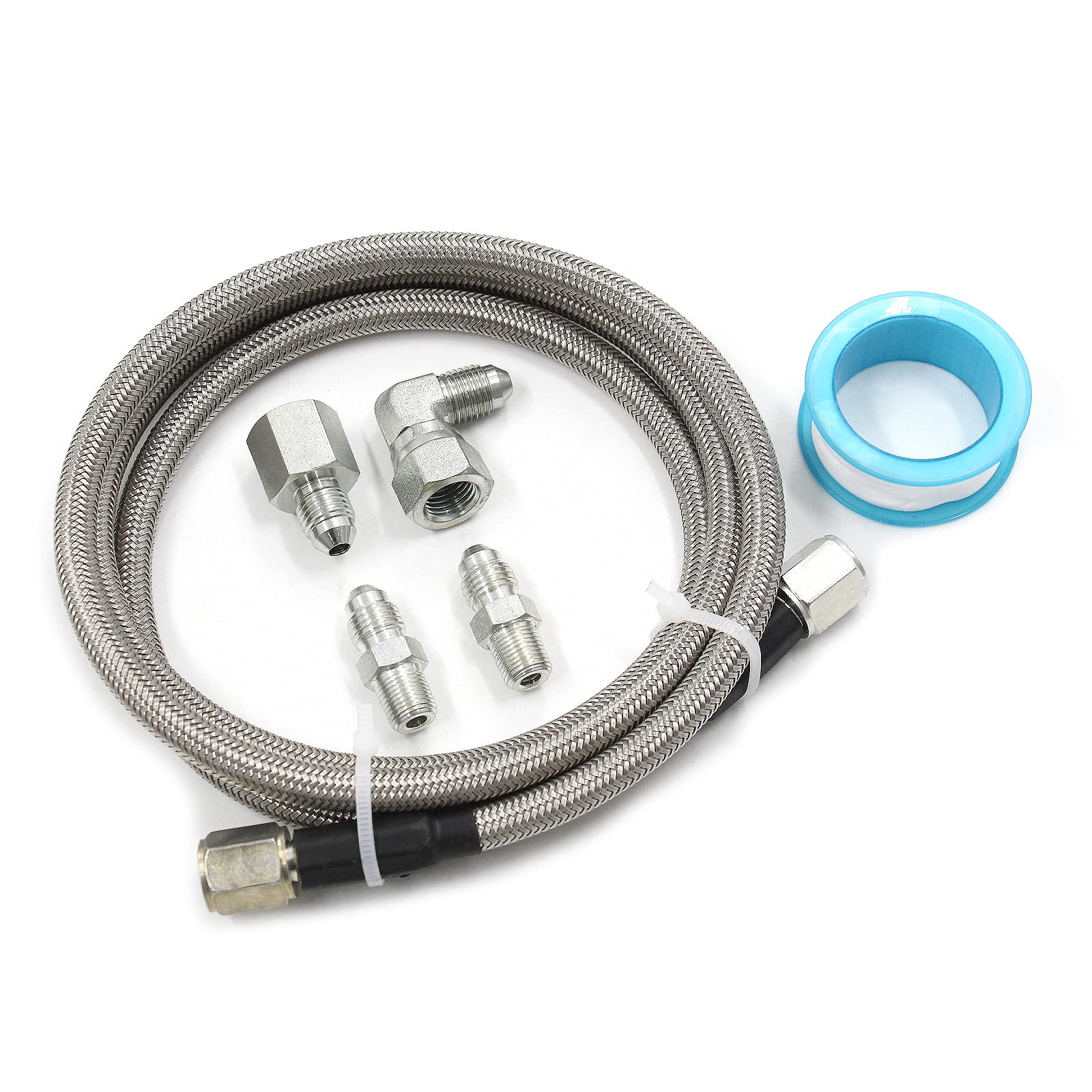 WnSEu Teﬂon 4AN gauge line highlights smooth inner lining for accurate readings.