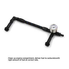 WnSEu vacuum gauge integrated for stable fuel pressure readings.