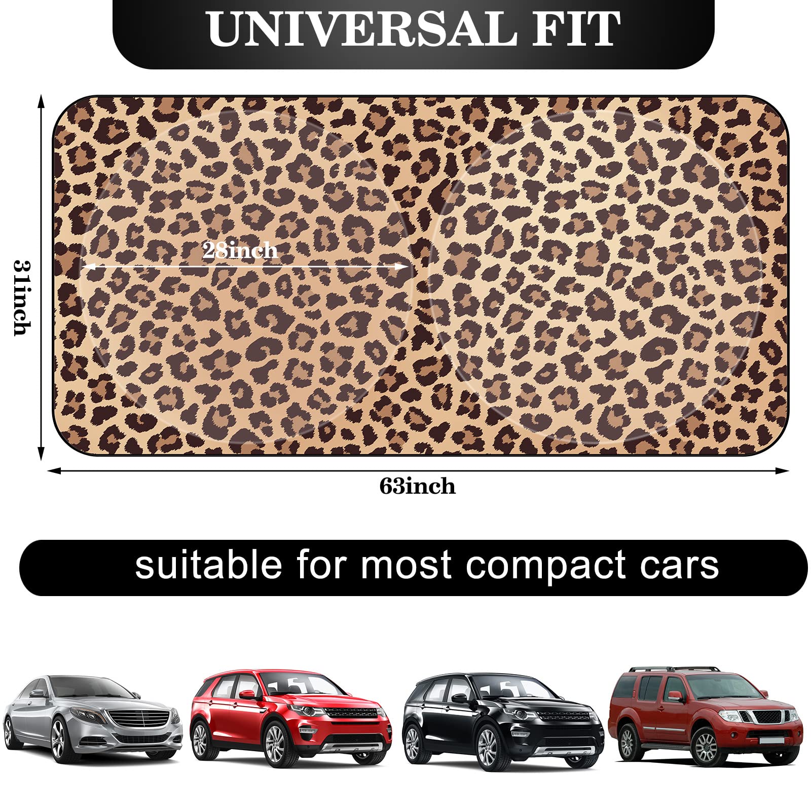 Woanger leopard car interior protection reduces hot glare during sunny days