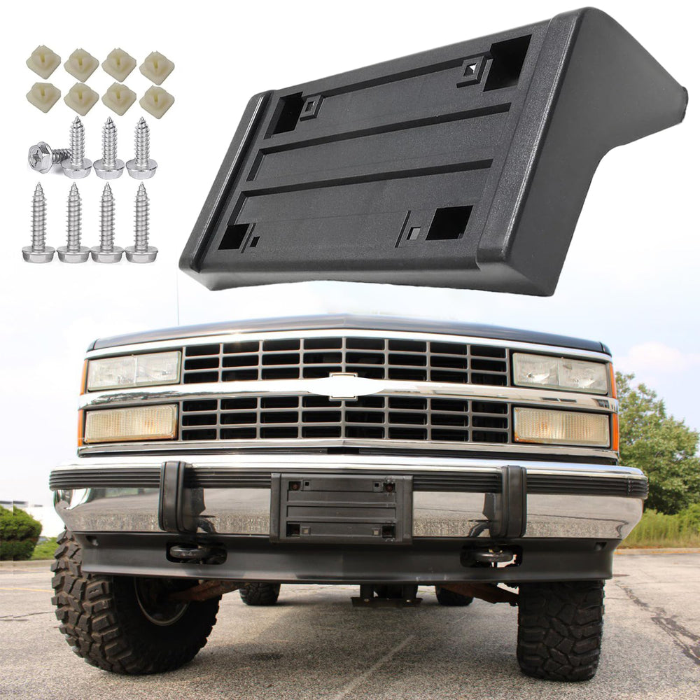 Wocch front license frame for Chevy Silverado and GMC Sierra offers OEM-like fit.