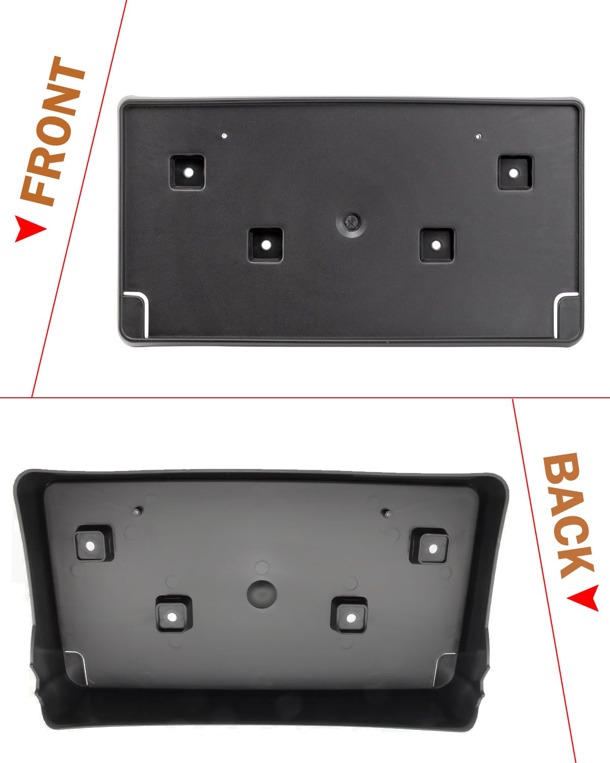 Wocch durable ABS license plate bracket withstands heat for Jeep Grand Cherokee.