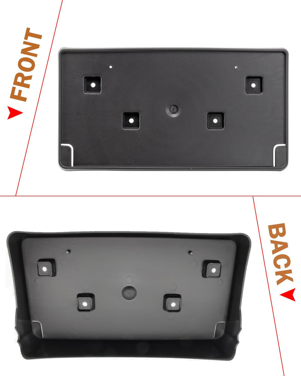 Wocch durable ABS license plate bracket withstands heat for Jeep Grand Cherokee.