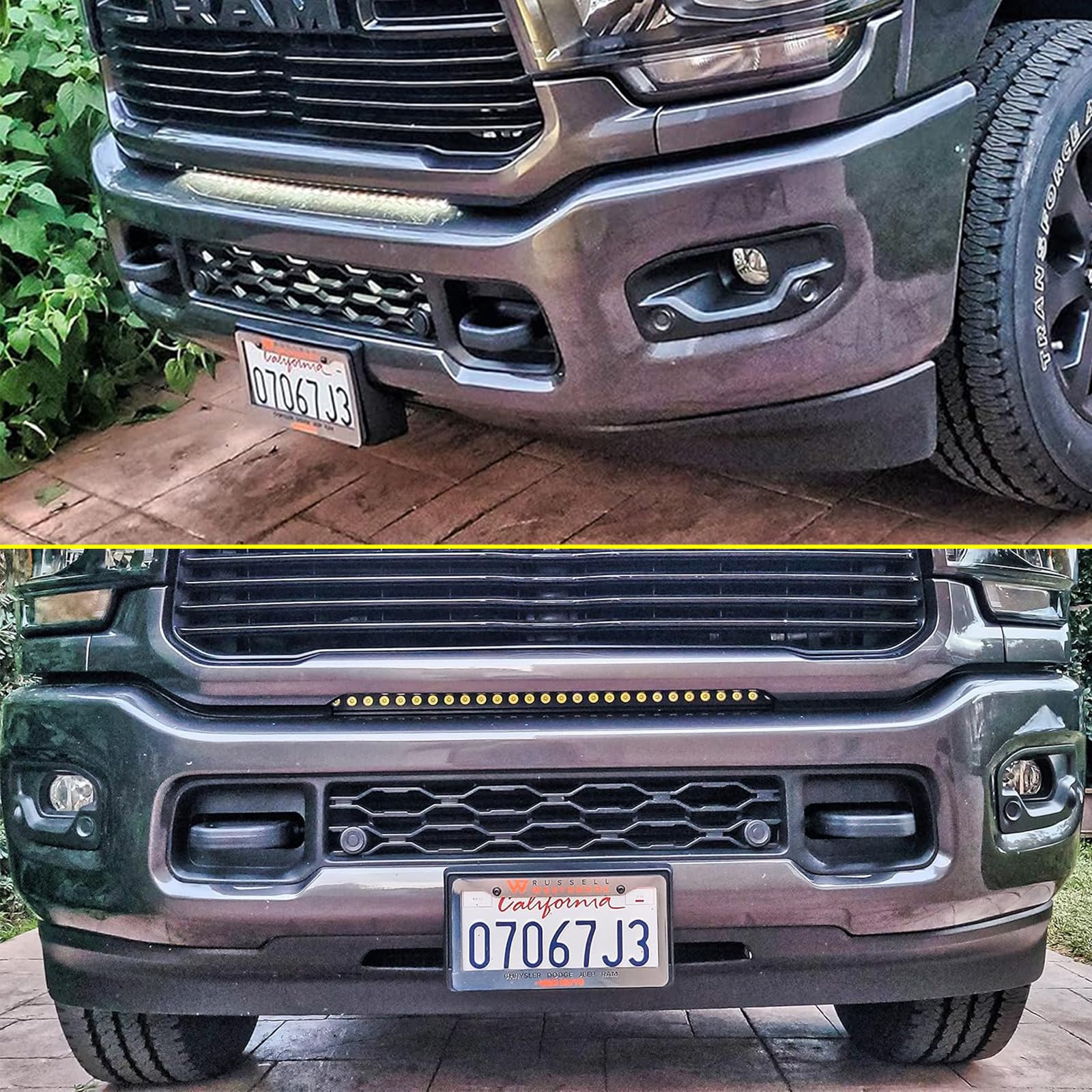 Low profile design fits behind bumper without bulk