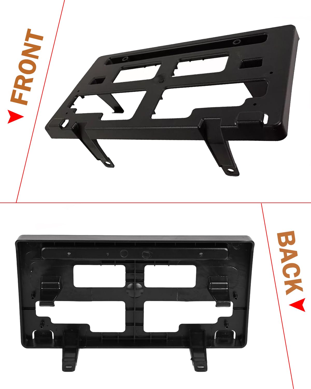 Wocch license bracket with screws for reliable front mounting