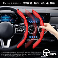 WOCOCN anti-slip steering wheel cover maintains a secure grip in all conditions.
