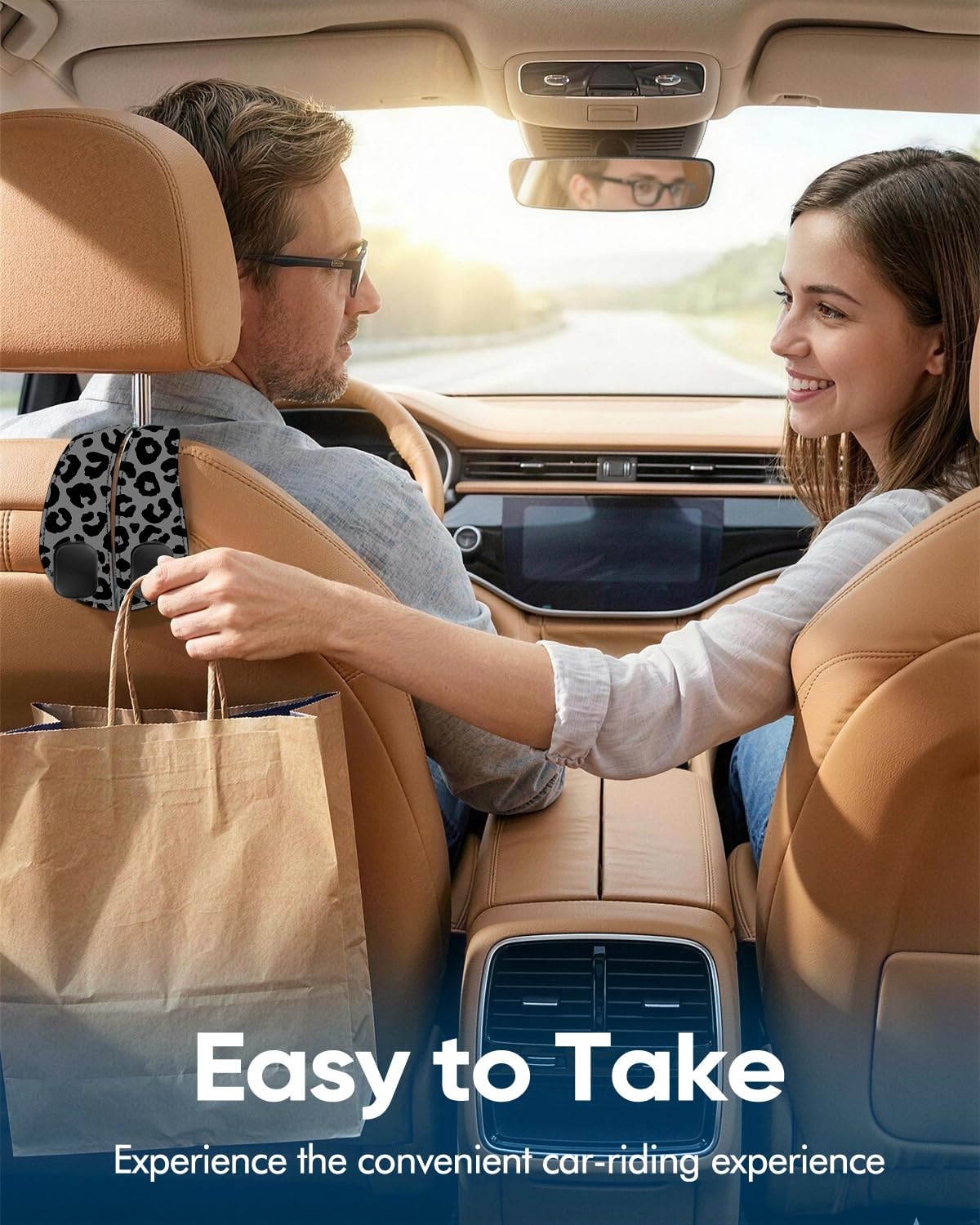 WOCOCN universal-fit headrest hooks suit most cars quickly