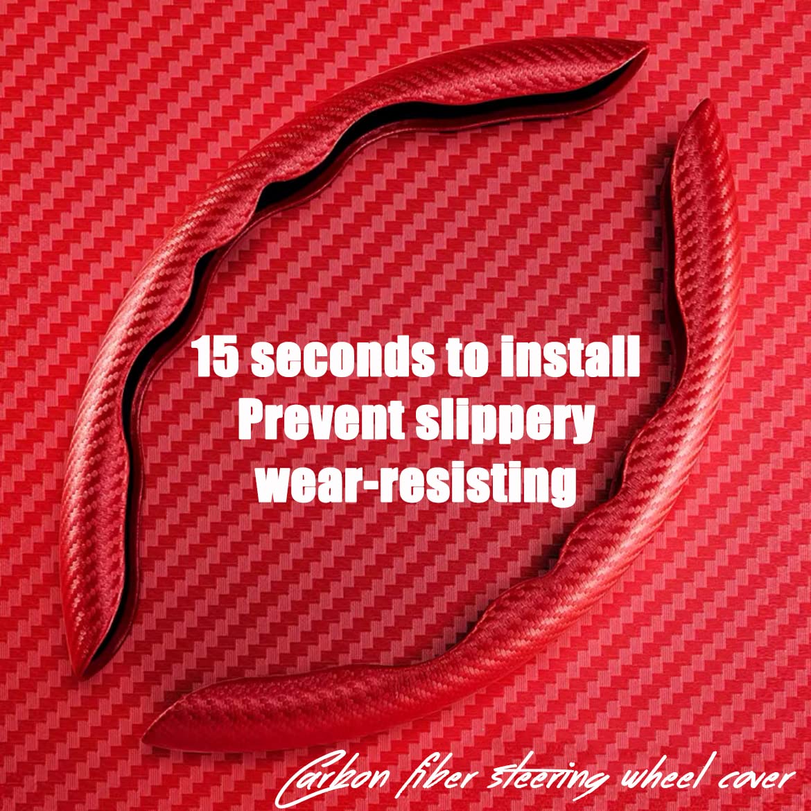 WOCOCN universal-fit steering wheel cover works with most D and O shapes.