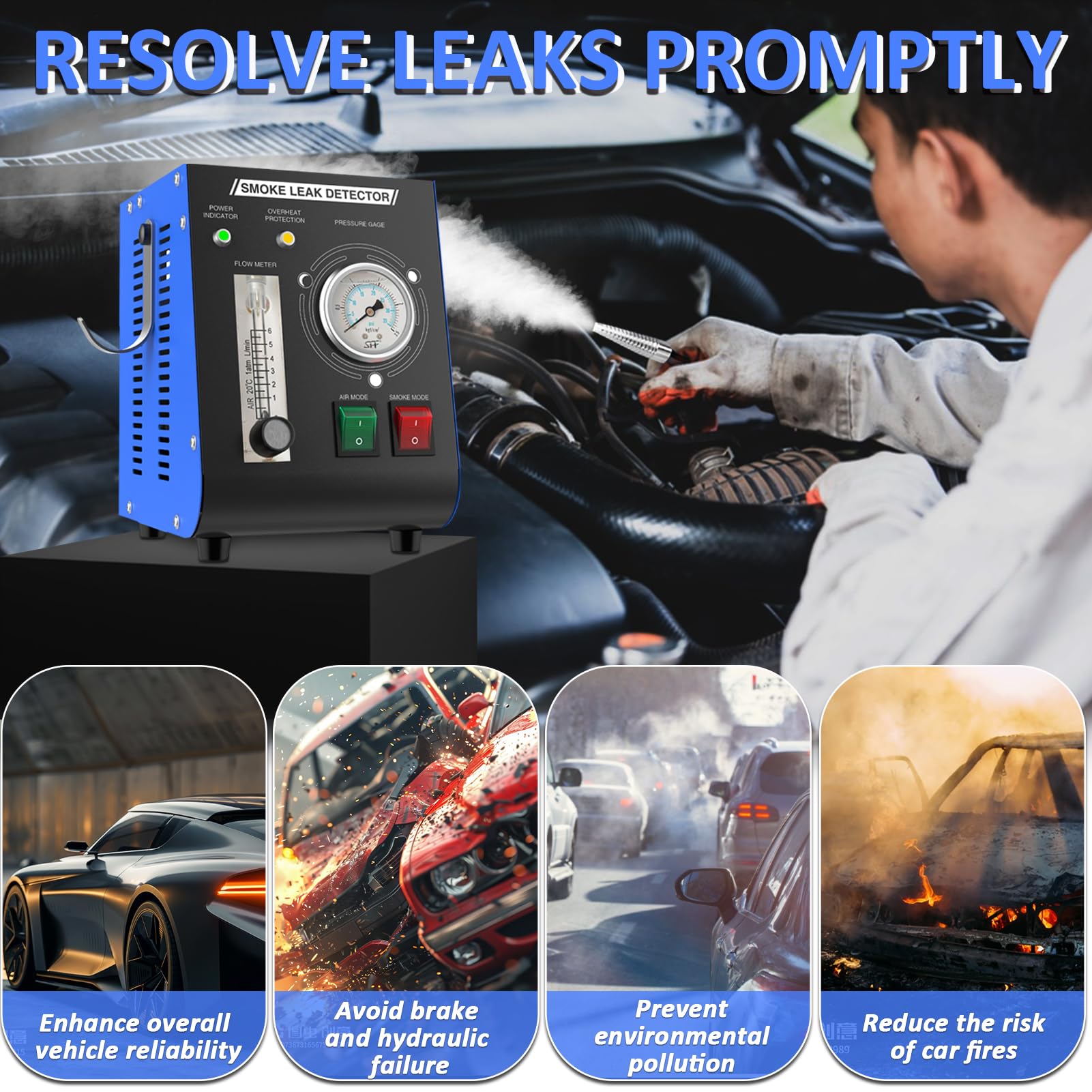 Wodli Smoke Machine performing EVAP leak testing