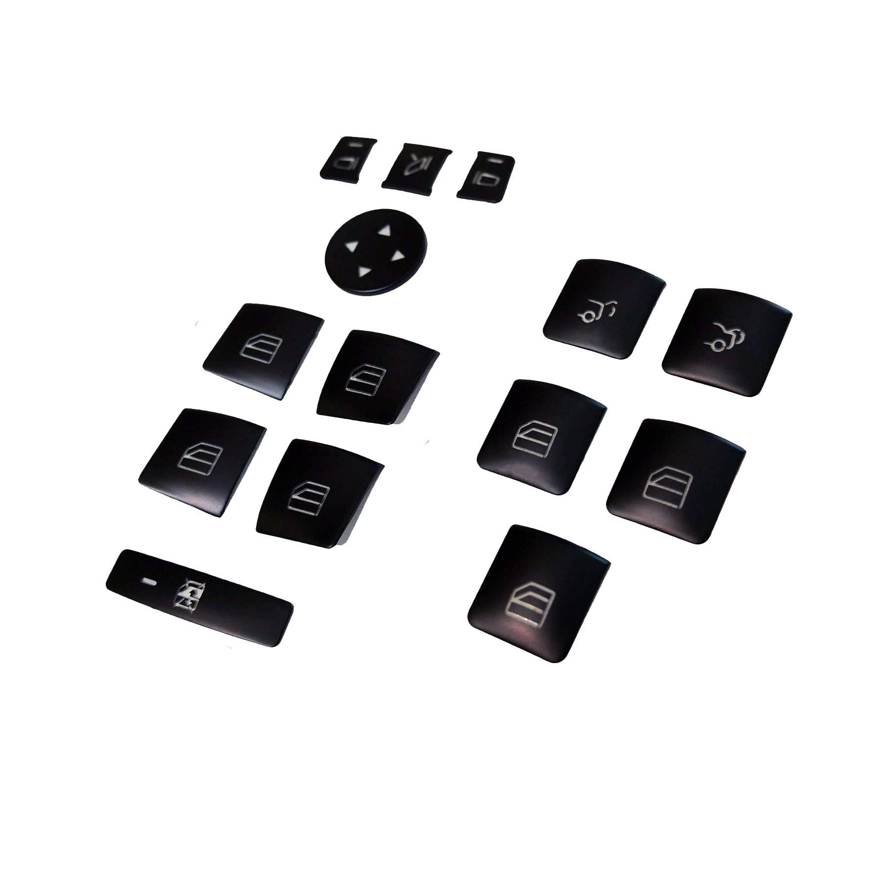 WODOFO GDR black interior trim switch cover, angled view, protects against scratches with a sleek look.