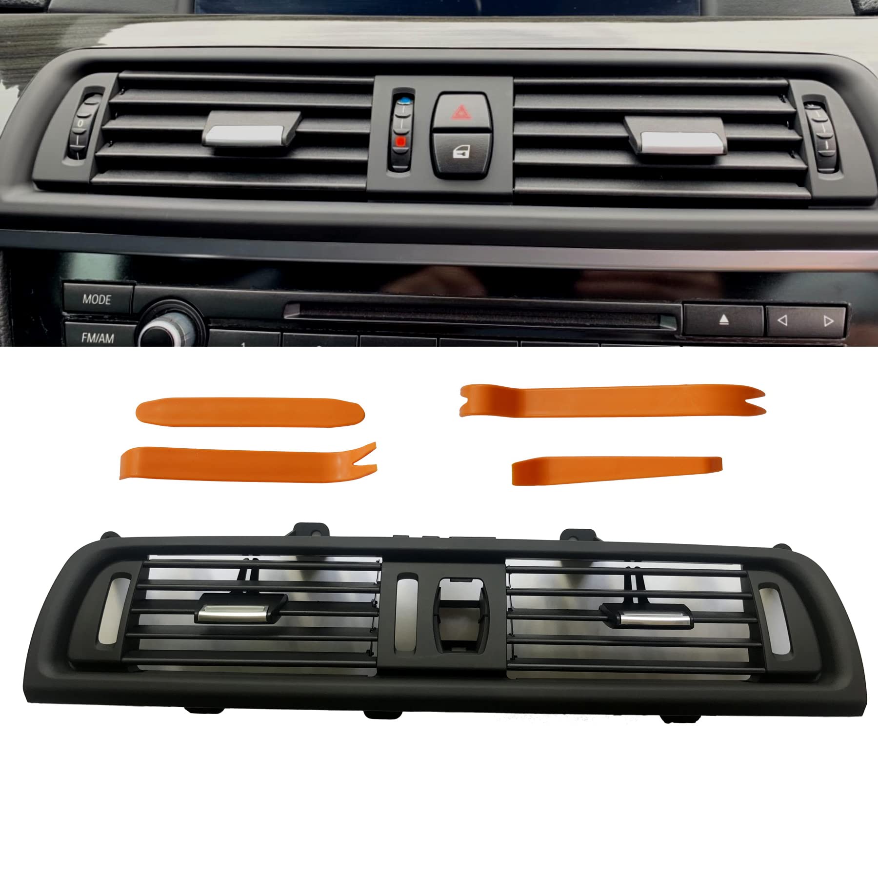 WODOFO GDR front air grille for BMW 5 Series improves fit and interior aesthetics.
