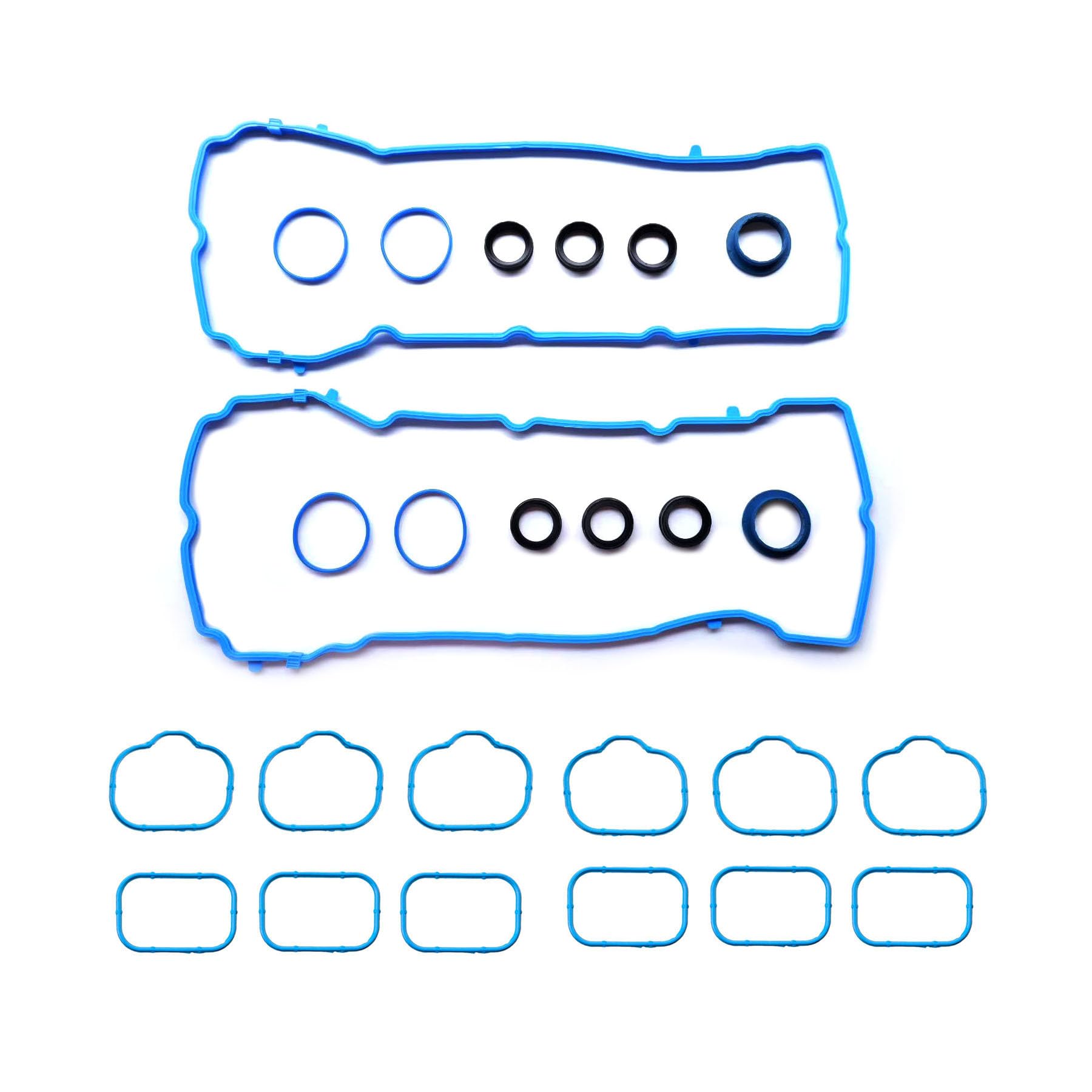 WODOFO GDR silicone valve cover gasket set close-up showing durable oil seal