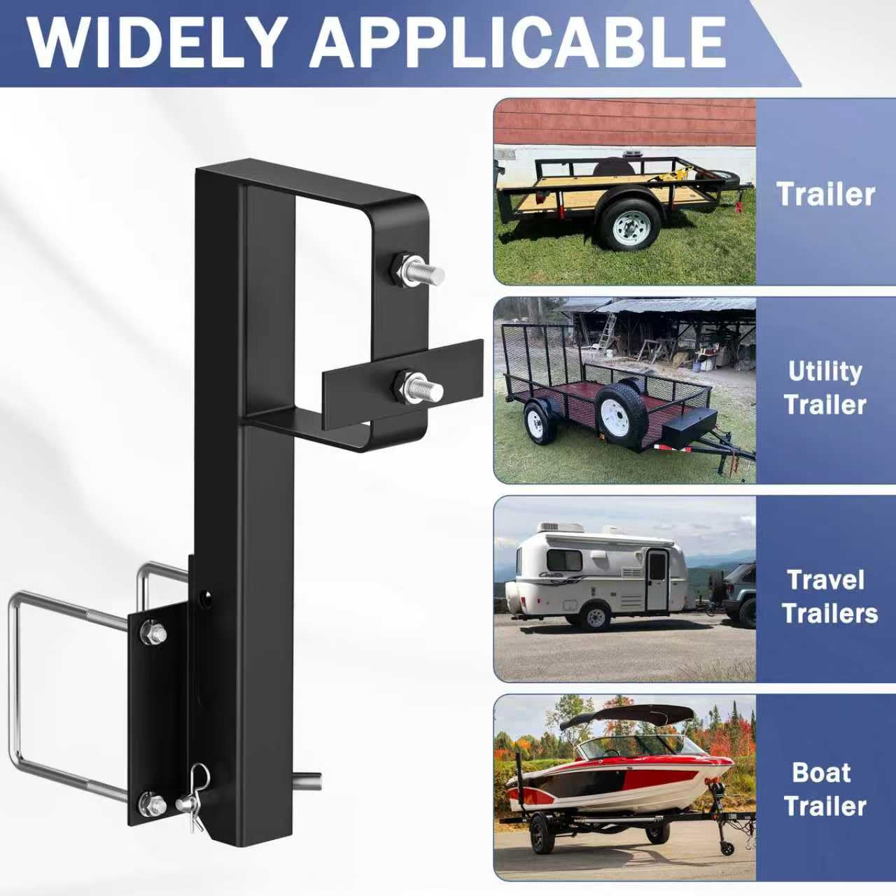 WOIRON trailer spare tire mount secures your tire during long journeys.