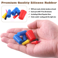 Wokape colorful silicone plugs aiding quick size differentiation
