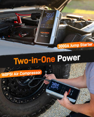 WOLFBOX 3000A air compressor inflates tires smoothly and efficiently.