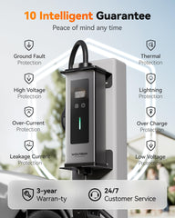IP66-rated WOLFBOX EV charger withstands rain, dust, and snow for outdoor use.