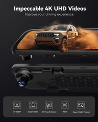 WOLFBOX rear camera unit mounted for reversing assistance and safety