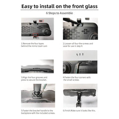 WOLFBOX bracket installed in car holding G930 dash cam with reduced vibration